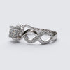 varitsa-jewellers - 0.9ct Princess Cut Intertwined Gold Engagement Ring - 05GG24